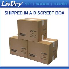 LivDry Incontinence Booster Pads, Use with Adult Diapers for Women and Men, Extra Comfort Softness, Disposable Pad (80 Count, Regular Length)