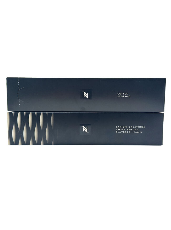 Nespresso Capsules Vertuo - Sweet Vanilla and Stormio Pack - Medium and Dark Roast Coffee - 20 Count Coffee Pods - Brews 7.8 oz