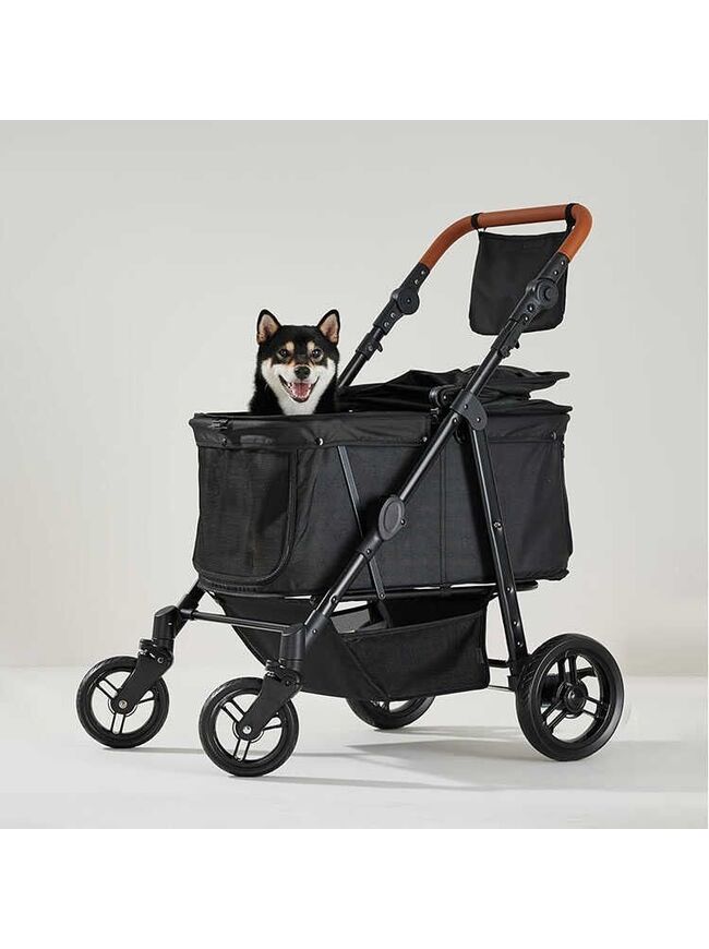 Zoosky Large Pet Stroller for Dogs Up to 66lbs - Black