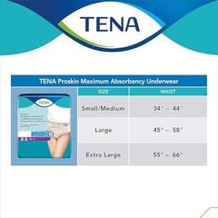 TENA ProSkin Protective Incontinence Underwear for Women, Moderate Absorbency, Small/Medium, 20 Count