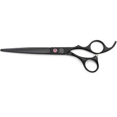 Moontay Professional 7.0" Dog Grooming Scissors Set, 4-pieces Straight, Upward Curved, Downward Curved, Thinning/Blending Shears for Dog, Cat and Pets, JP Stainless Steel, Black
