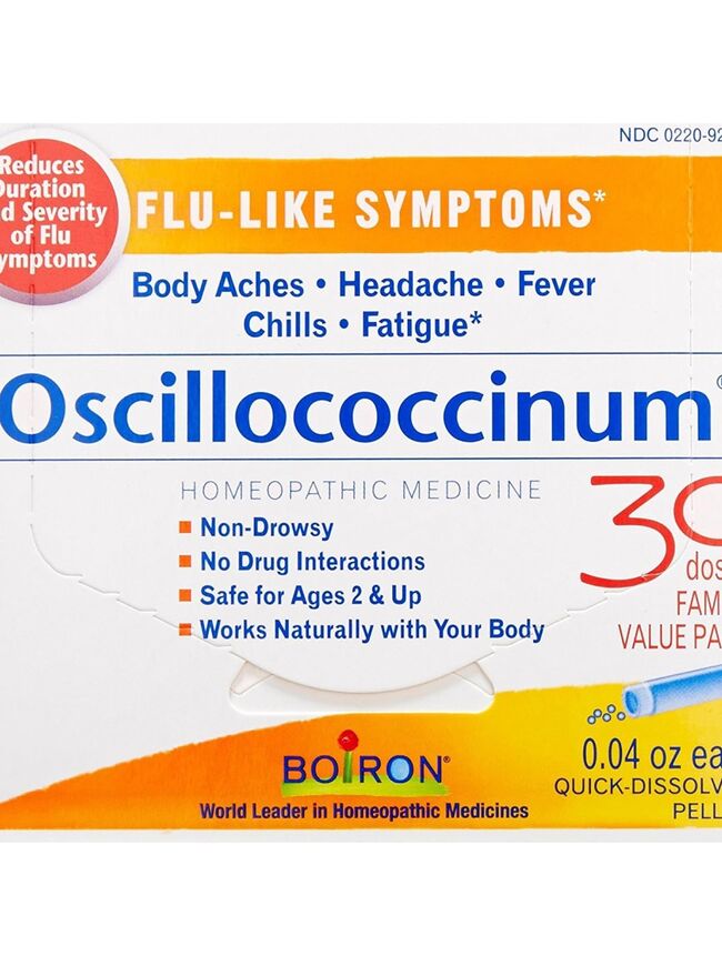 Boiron Oscillococcinum Homeopathic Medicine for Flu-Like Symptoms, 30 Doses