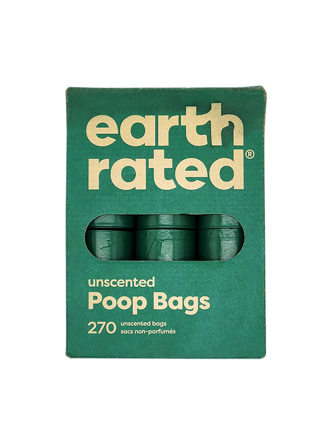 Earth Rated Dog Poop Bags with Handles Value Pack, Easy Tie and Guaranteed Leakproof, Unscented, 270 Handle Bags