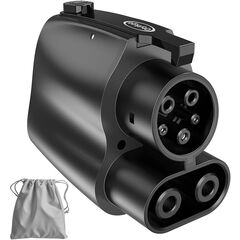 NACS to CCS Adapter,Tesla to CCS1 Supercharger Adapter 500A 1000V Fast Charger for V3/V4 DC Charging Stations, Compatible with Ford, GM, Rivia (CCS1-1Kv-Black)