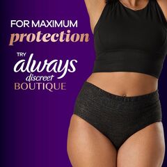 Always Discreet Adult Incontinence Pads for Women, Extra Heavy Absorbency, Long Length, Postpartum Pads, 45 Count (Packaging May Vary)