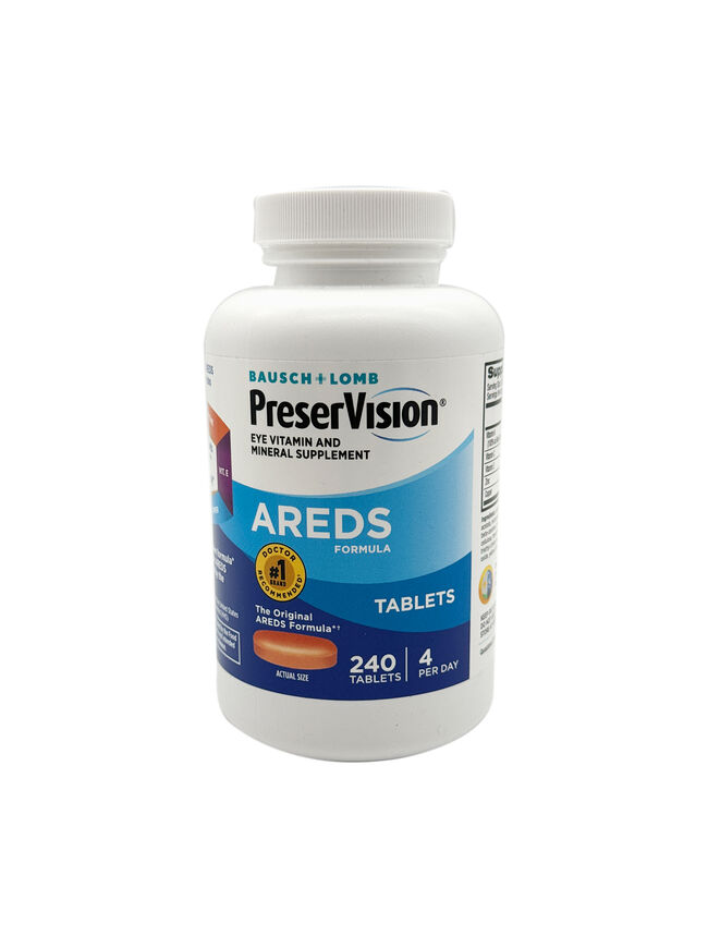 Bausch + Lomb PreserVision AREDS Eye Vitamin & Mineral 240 Tablets