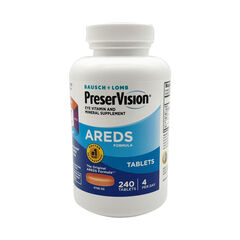 Bausch + Lomb PreserVision AREDS Eye Vitamin & Mineral 240 Tablets