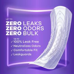Always Discreet Adult Incontinence Pads for Women, Extra Heavy Absorbency, Long Length, Postpartum Pads, 45 Count (Packaging May Vary)