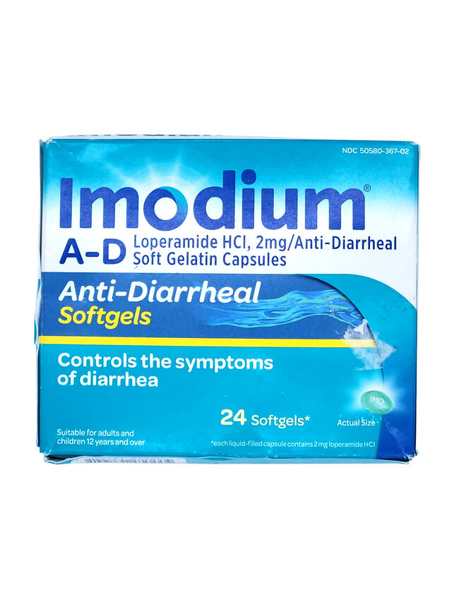 Imodium A-D Anti-Diarrheal 2mg, 24 Softgels Exp 11/2026