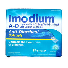Imodium A-D Anti-Diarrheal 2mg, 24 Softgels Exp 11/2026