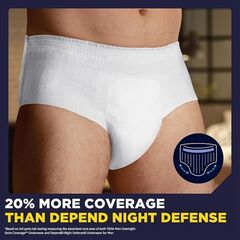 TENA Overnight Extra Coverage Incontinence Underwear for Men, Masculine Style and Discreet Cut Men's Underwear, Large/X-Large, 48 ct