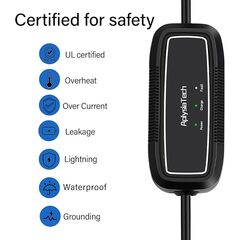 Level 1+2 EV Charger, 16Amp 110-240V, Portable SAE J1772 Electric Car Charger, Plug-in EV Charging Station for Home,21 Ft Level 2 Charger Cable NEMA 6-20Plug(Tesla Need Adapter)
