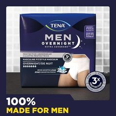 TENA Overnight Extra Coverage Incontinence Underwear for Men, Masculine Style and Discreet Cut Men's Underwear, Large/X-Large, 48 ct