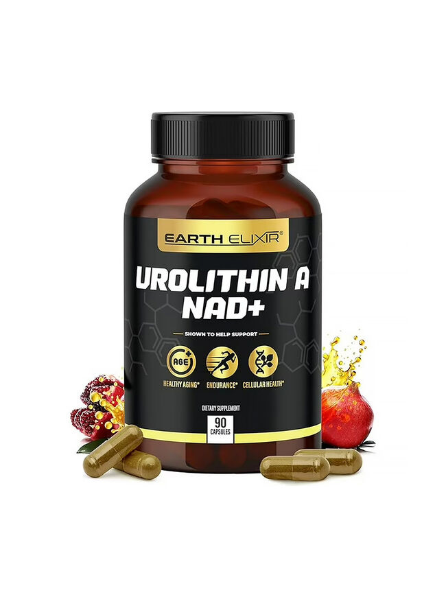 Earth Elixir Urolithin A & NAD Supplement (90 Capsules) Nicotinamide Riboside