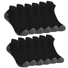 HONEYSEA 6 Pairs Ankle Socks for Women - Athletic Running Socks Breathable Mesh with Heel Pull Tab for Easy on (Large)