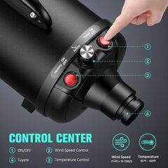 Pet Dryer, 5.2HP/3800W Pet Grooming with Adjustable Speed and Temperature Control Dog Blow Dryer, Pet Hair Dryer with 3 Nozzle