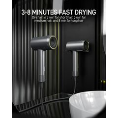 liliduro High Speed Hair Dryer 110000 RPM Negative Ionic Mini Travel Blow Dryer Lightweight Portable 1400W Smoothing Nozzle