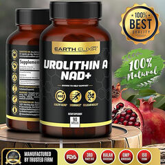 Earth Elixir Urolithin A & NAD Supplement (90 Capsules) Nicotinamide Riboside