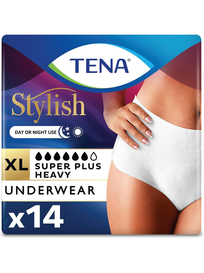 TENA Super Plus Women’s Heavy Absorbency Incontinence Underwear, XL 1 Pack 14 Ct
