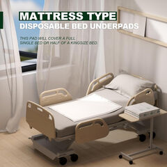 MILDPLUS Heavy Duty Underpads: 36"X44", Cloth Backing, 20Ct, Incontinence Pads