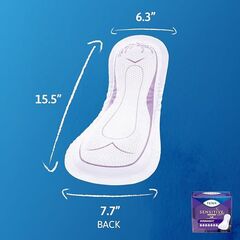 Tena Sensitive Care Extra Coverage Overnight Incontinence Pads, 45 Count