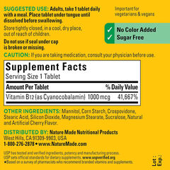 Nature Made Vitamin B12 1000 mcg, 150 Sugar Free Fast Dissolve Tablets_Exp 08/2026