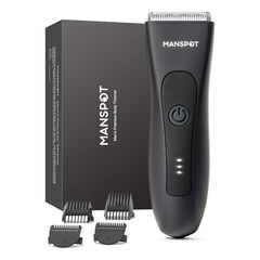 MANSPOT Manscape Groin & Body Hair Trimmer for Men, Electric Ball Pubic Trimmer Shaver,Manscape Kit with 4 Guard,Replaceable Ceramic Blade Heads,Waterproof Wet/Dry Shaver,90 Minutes Shaving