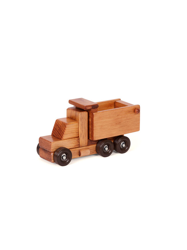 American Made Wooden Toy Small Dump Truck