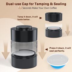 Nessus Reusable Vertuo Capsule Kit, [ALSeal EZ FIT] for Reusable Nespresso Pods with 100 Pcs Aluminum Foil Seal Lids, Holder, Brush, for Refilling Nespresso Vertuo Pods Reusable Vertuoline Pod