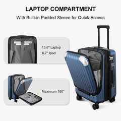 LEVEL8 Grace EXT Carry On Expandable Luggage, 20” Hardside Suitcase, ABS+PC with TSA Lock