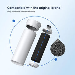 GLACIER FRESH Water Filter Compatible with XWFE (Built-in CHIP), Replacement for GE XWFE, XWF Refrigerator Water Filter NSF/ANSI 42 Certification Pack of 2
