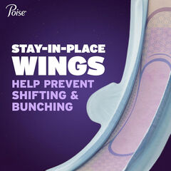 Poise Overnight Ultra Thin Pads (Incontinence/Postpartum), 8 Drop, Long, 20 Ct