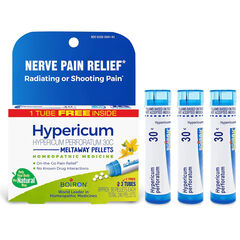 Boiron Hypericum Perforatum 30C Homeopathic Medicine for Relief from Nerve Pain, Toothaches, Pain in Legs or Back, and Shooting Pains - 3 Count (240 Pellets)