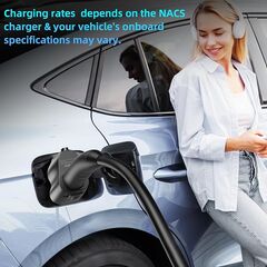 NACS to CCS Adapter,Tesla to CCS1 Supercharger Adapter 500A 1000V Fast Charger for V3/V4 DC Charging Stations, Compatible with Ford, GM, Rivia (CCS1-1Kv-Black)