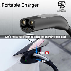 AFYEEV Level 1/2 Charger, 32A 110-240V WiFi/APP Enabled 25FT Cable Tesla Mobile Charger with NEMA 14-50P&5-15, Adjustable Current & Delay Charge Time, Home Charging for Tesla Model Y/3/S/X