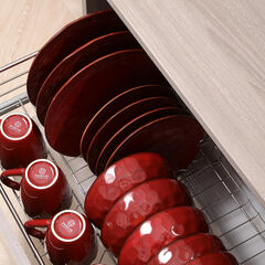 vicrays Ceramic Dessert Salad Plates, 8 Inch, Set of 6, (Cherry Red)