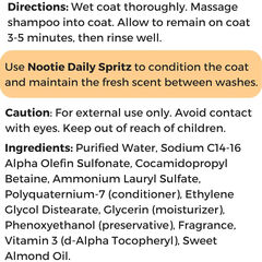 Nootie - Pet Shampoo for Sensitive Skin - Gentle Dog Shampoo,16 oz