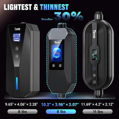 Tera 2025 New EV Charger for Tesla 32A 2.8" Largest Display ETL FCC 25FT NACS Level 2 NEMA 14-50 Plug & NEMA 5-15 for Level 1 Waterproof Patent IP66 Portable EV Charger for Tesla Model Y/3/S/X P06