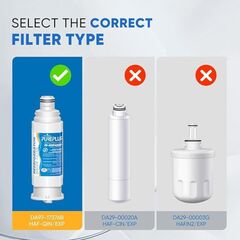 PUREPLUS DA97-17376B Replacement for Samsung HAF-QIN, HAF-QIN/EXP, DA97-08006C, RF23M8070SG Refrigerator Water Filter,2PACK
