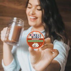 Double Donut, Decaf Hazelnut Flavored Coffee Single Serve Cups, 80 Ct