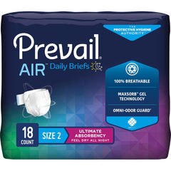 Prevail Breezers 360: Ultimate Absorbency Briefs, Size 2, 4x18 (72 Count)