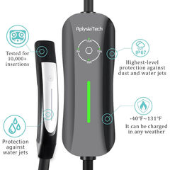 AplysiaTech Portable Tesla Charger Level 1, 15Amp 110V, 1.65KW Tesla Electric Vehicle Charger, 21Ft Extension Cord, Plug-in Electric Car Home Charging Station,Compatible with All Tesla Models X/Y/3/S