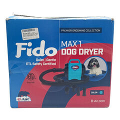 B-Air BA-FM-1-T Fido Max 1 Dog Dryer Premier Grooming Collection with 6-Foot Hose and 4 Grooming Nozzles, Turquoise