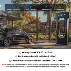 Tesla Supercharger Adapter, NACS to CCS Adapter, Fast Charge Your CCS1 EV at Tesla Superchargers, Electric Vehicle Fast DC Charging Adapter Compatible with for Ford, GM, Rivian, Volvo, Polestar
