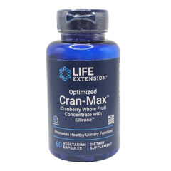 Life Extension Optimized Cran-Max, Cranberry Whole Fruit Concentrate with ElliRose - 60 VegiCaps