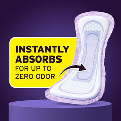 Poise Overnight Incontinence & Postpartum Pads for Bladder Leaks, 8 Drop Extra Coverage, 96 Count, Packaging May Vary