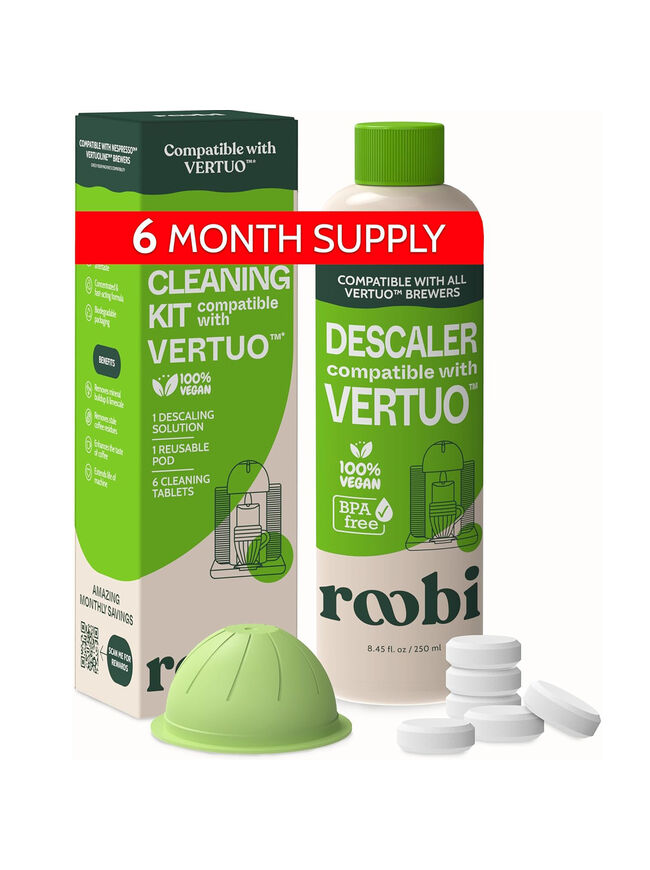 Nespresso Compatible Vertuo Cleaning & Descaling Kit. 6 Month's Supply