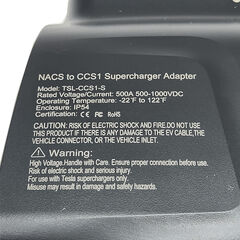 Grottes TSL-CCS1-S NACS to CCS1 Tesla Supercharger Adapter 500A 1000V Fast Charger