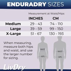 LivDry EnduraDry Max Adult Diapers with Tabs, Up to 12-Hours, Super Absorbent Incontinence Underwear, Leak Protection Briefs, Medium, 16-Pack