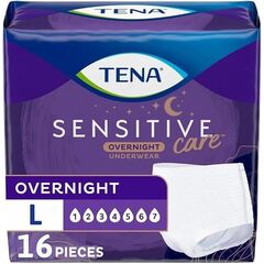 Tena Sensitive Care Overnight Incontinence Underwear for Women Large. 16 count (New Sizing)